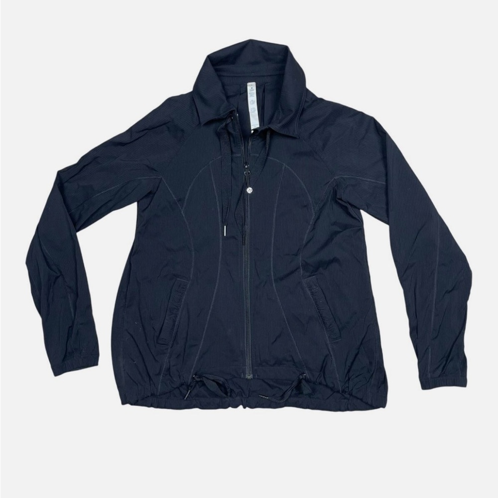 Lululemon Women Jacket Transition Studio 6 Black Swing Top Swift Pleated